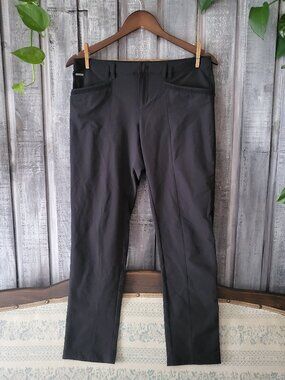 LOLE Water Repellent Quick Dry Stretch Hiking Travel Pants Black, Size 6